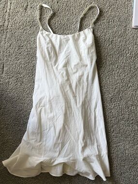 Aerie White Dress with Shorts/Pockets